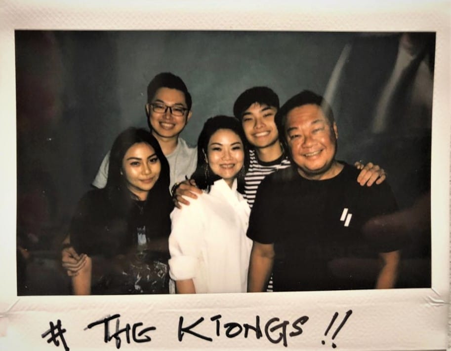 Arthur with (from left) daughter Naomi and her husband Wei Ru, wife Wai Yin and son Chris. About six months ago, Arthur became a grandfather to Naomi and Wei Ru’s baby boy.